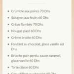 Menu troispalmiersrestaurant Rabat August 2023 384115-395900